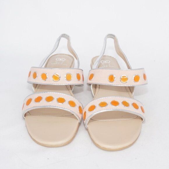 Rara Avis Orange Jeweled Sandals, Size 6.5 - Picture 3 of 8